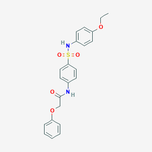 molecular formula C22H22N2O5S B322163 N-[4-[(4-ethoxyphenyl)sulfamoyl]phenyl]-2-phenoxyacetamide 