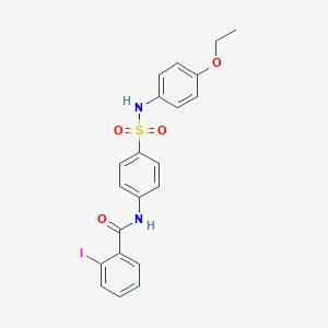 molecular formula C21H19IN2O4S B322167 N-[4-[(4-ethoxyphenyl)sulfamoyl]phenyl]-2-iodobenzamide 