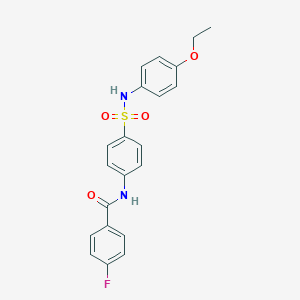 molecular formula C21H19FN2O4S B322169 N-[4-[(4-ethoxyphenyl)sulfamoyl]phenyl]-4-fluorobenzamide 