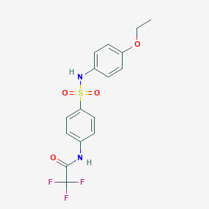 molecular formula C16H15F3N2O4S B322173 N-[4-[(4-ethoxyphenyl)sulfamoyl]phenyl]-2,2,2-trifluoroacetamide 