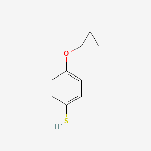 molecular formula C9H10OS B3221749 4-Cyclopropoxybenzene-1-thiol CAS No. 1208075-62-0