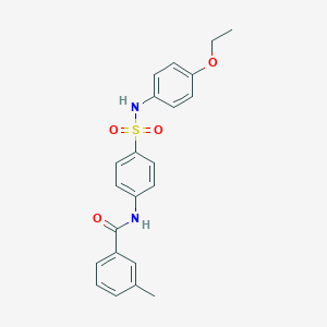 molecular formula C22H22N2O4S B322176 N-[4-[(4-ethoxyphenyl)sulfamoyl]phenyl]-3-methylbenzamide 