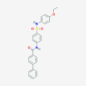 molecular formula C27H24N2O4S B322177 N-{4-[(4-ETHOXYPHENYL)SULFAMOYL]PHENYL}-[1,1'-BIPHENYL]-4-CARBOXAMIDE 