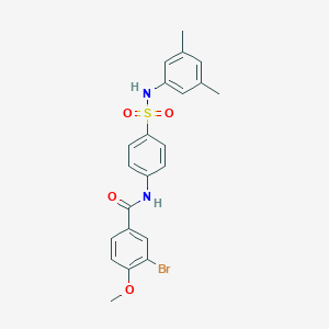 molecular formula C22H21BrN2O4S B322181 3-bromo-N-[4-[(3,5-dimethylphenyl)sulfamoyl]phenyl]-4-methoxybenzamide 