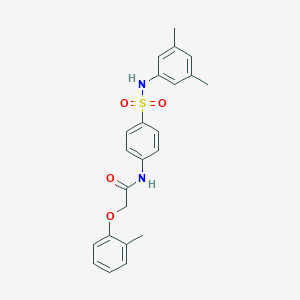 molecular formula C23H24N2O4S B322185 N-[4-[(3,5-dimethylphenyl)sulfamoyl]phenyl]-2-(2-methylphenoxy)acetamide 