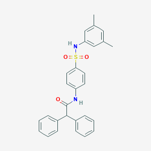 molecular formula C28H26N2O3S B322191 N-[4-[(3,5-dimethylphenyl)sulfamoyl]phenyl]-2,2-diphenylacetamide 