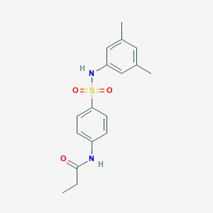 molecular formula C17H20N2O3S B322195 N-[4-[(3,5-dimethylphenyl)sulfamoyl]phenyl]propanamide 