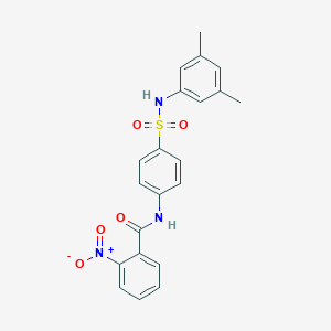 molecular formula C21H19N3O5S B322200 N-[4-[(3,5-dimethylphenyl)sulfamoyl]phenyl]-2-nitrobenzamide 