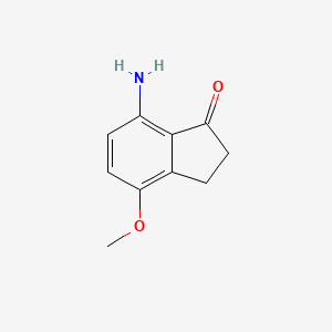 molecular formula C10H11NO2 B3222009 7-Amino-4-methoxy-2,3-dihydro-1H-inden-1-one CAS No. 121062-93-9