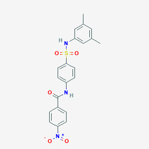 molecular formula C21H19N3O5S B322201 N-[4-[(3,5-dimethylphenyl)sulfamoyl]phenyl]-4-nitrobenzamide 
