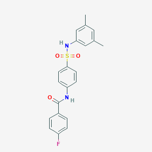 molecular formula C21H19FN2O3S B322202 N-[4-[(3,5-dimethylphenyl)sulfamoyl]phenyl]-4-fluorobenzamide 