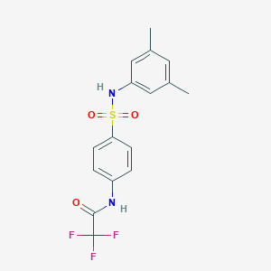 molecular formula C16H15F3N2O3S B322209 N-[4-[(3,5-dimethylphenyl)sulfamoyl]phenyl]-2,2,2-trifluoroacetamide 