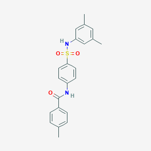molecular formula C22H22N2O3S B322210 N-[4-[(3,5-dimethylphenyl)sulfamoyl]phenyl]-4-methylbenzamide 