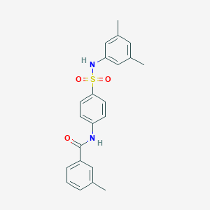 molecular formula C22H22N2O3S B322211 N-[4-[(3,5-dimethylphenyl)sulfamoyl]phenyl]-3-methylbenzamide 
