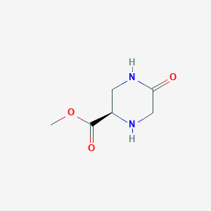 molecular formula C6H10N2O3 B3222240 (R)-Methyl 5-oxopiperazine-2-carboxylate CAS No. 1212103-36-0