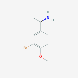 molecular formula C9H12BrNO B3222273 (1S)-1-(3-bromo-4-methoxyphenyl)ethan-1-amine CAS No. 1212252-44-2