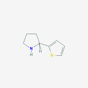 molecular formula C8H11NS B3222346 2-((2S)PYRROLIDIN-2-YL)THIOPHENE CAS No. 1212950-45-2