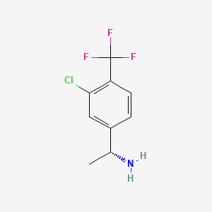B3222383 (1R)-1-[3-CHLORO-4-(TRIFLUOROMETHYL)PHENYL]ETHYLAMINE HCl CAS No. 1213108-25-8