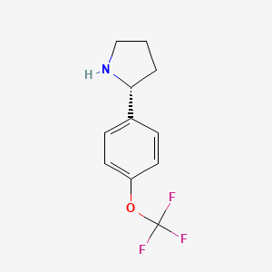 molecular formula C11H12F3NO B3222432 (R)-2-(4-(Trifluoromethoxy)phenyl)pyrrolidine CAS No. 1213312-86-7
