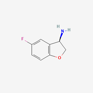 molecular formula C8H8FNO B3222477 (3R)-5-Fluoro-2,3-dihydro-1-benzofuran-3-amine CAS No. 1213414-46-0