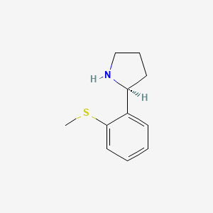 molecular formula C11H15NS B3222537 1-((2S)Pyrrolidin-2-YL)-2-methylthiobenzene CAS No. 1213556-30-9