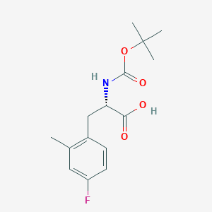 molecular formula C15H20FNO4 B3222620 Boc-L-2-methyl-4-fluorophe CAS No. 1213938-19-2