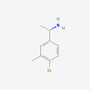 molecular formula C9H12BrN B3222623 (S)-1-(4-Bromo-3-methylphenyl)ethan-1-amine CAS No. 1213973-80-8