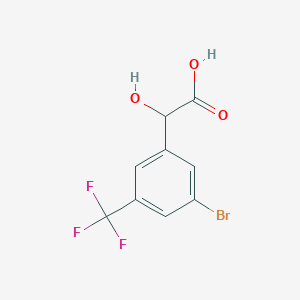 molecular formula C9H6BrF3O3 B3222674 DL-3-bromo-5-(trifluoromethyl)mandelic acid CAS No. 1214339-37-3
