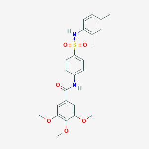 molecular formula C24H26N2O6S B322307 N-[4-[(2,4-dimethylphenyl)sulfamoyl]phenyl]-3,4,5-trimethoxybenzamide 