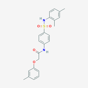 molecular formula C23H24N2O4S B322312 N-[4-[(2,4-dimethylphenyl)sulfamoyl]phenyl]-2-(3-methylphenoxy)acetamide 