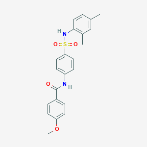 molecular formula C22H22N2O4S B322314 N-[4-[(2,4-dimethylphenyl)sulfamoyl]phenyl]-4-methoxybenzamide 