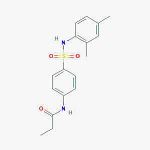 molecular formula C17H20N2O3S B322317 N-[4-[(2,4-dimethylphenyl)sulfamoyl]phenyl]propanamide 