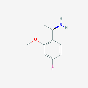 molecular formula C9H12FNO B3223177 (1R)-1-(4-fluoro-2-methoxyphenyl)ethan-1-amine CAS No. 1217451-76-7