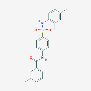molecular formula C22H22N2O3S B322326 N-[4-[(2,4-dimethylphenyl)sulfamoyl]phenyl]-3-methylbenzamide 