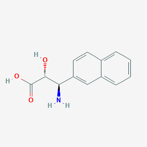 molecular formula C13H13NO3 B3223284 (2R,3R)-3-Amino-2-hydroxy-3-(naphthalen-2-yl)propanoic acid CAS No. 1217711-37-9