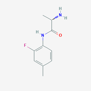 molecular formula C10H13FN2O B3223413 (S)-2-Amino-N-(2-fluoro-4-methyl-phenyl)-propionamide CAS No. 1217825-52-9