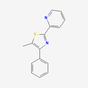 molecular formula C15H12N2S B3223442 5-Methyl-4-phenyl-2-(2-pyridyl)thiazole CAS No. 1217863-27-8