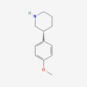 molecular formula C12H17NO B3223445 (3R)-3-(4-Methoxyphenyl)piperidine CAS No. 1217975-52-4