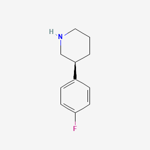 molecular formula C11H14FN B3223452 (S)-3-(4-Fluorophenyl)piperidine CAS No. 1217978-01-2