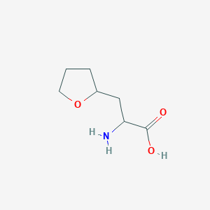 molecular formula C7H13NO3 B3223477 2-Amino-3-(oxolan-2-yl)propanoic acid CAS No. 1218002-71-1