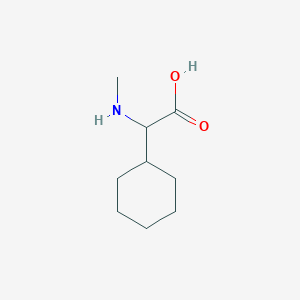 molecular formula C9H17NO2 B3223487 a-(Methylamino)cyclohexaneacetic acid CAS No. 1218286-14-6