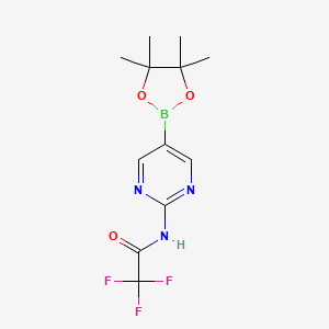 2,2,2-Trifluoro-N-(5-(4,4,5,5-tetramethyl-1,3,2-dioxaborolan-2-yl)pyrimidin-2-yl)acetamide