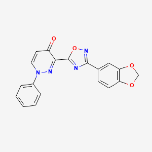 3-(3-(benzo[d][1,3]dioxol-5-yl)-1,2,4-oxadiazol-5-yl)-1-phenylpyridazin-4(1H)-one