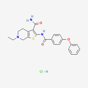 6-Ethyl-2-(4-phenoxybenzamido)-4,5,6,7-tetrahydrothieno[2,3-c]pyridine-3-carboxamide hydrochloride