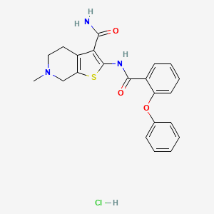 6-Methyl-2-(2-phenoxybenzamido)-4,5,6,7-tetrahydrothieno[2,3-c]pyridine-3-carboxamide hydrochloride