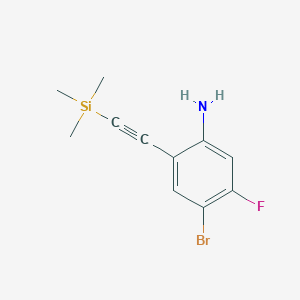 4-Bromo-5-fluoro-2-[(trimethylsilyl)ethynyl]aniline