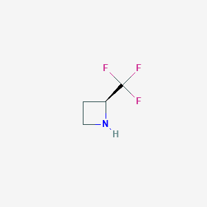 molecular formula C4H6F3N B3223637 (2S)-2-(trifluoromethyl)azetidine CAS No. 1221266-25-6