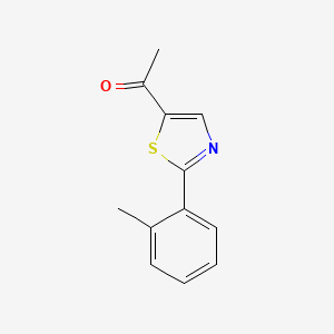 molecular formula C12H11NOS B3223924 1-[2-(2-Methylphenyl)-1,3-thiazol-5-yl]ethan-1-one CAS No. 1226233-39-1