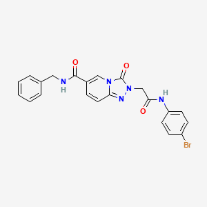 molecular formula C22H18BrN5O3 B3223998 N-benzyl-2-{[(4-bromophenyl)carbamoyl]methyl}-3-oxo-2H,3H-[1,2,4]triazolo[4,3-a]pyridine-6-carboxamide CAS No. 1226449-44-0