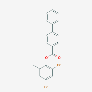 molecular formula C20H14Br2O2 B322417 2,4-dibromo-6-methylphenyl [1,1'-biphenyl]-4-carboxylate 